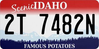 ID license plate 2T7482N