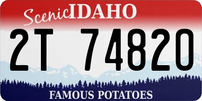 ID license plate 2T7482O