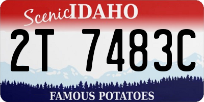 ID license plate 2T7483C