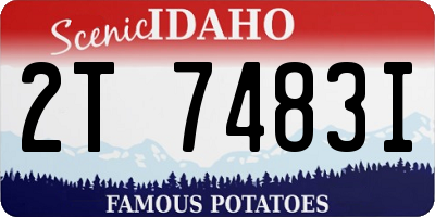 ID license plate 2T7483I