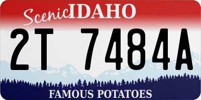 ID license plate 2T7484A