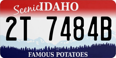 ID license plate 2T7484B