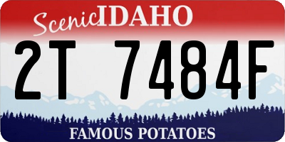 ID license plate 2T7484F
