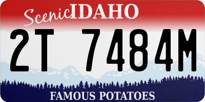ID license plate 2T7484M