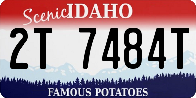 ID license plate 2T7484T