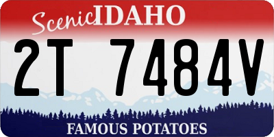 ID license plate 2T7484V