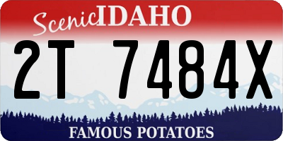 ID license plate 2T7484X