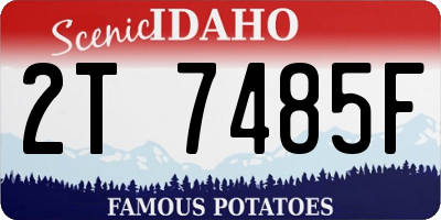 ID license plate 2T7485F