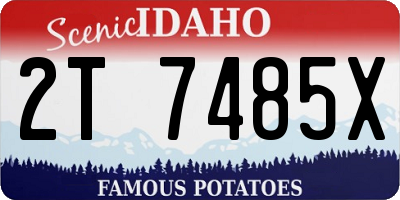 ID license plate 2T7485X