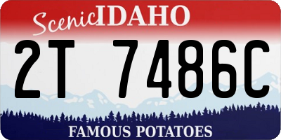 ID license plate 2T7486C