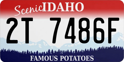 ID license plate 2T7486F
