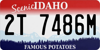 ID license plate 2T7486M