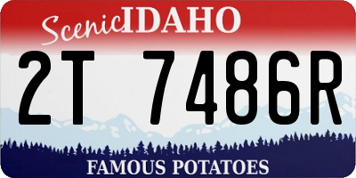 ID license plate 2T7486R