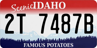 ID license plate 2T7487B