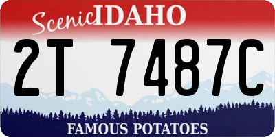 ID license plate 2T7487C