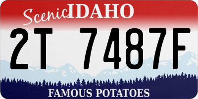 ID license plate 2T7487F