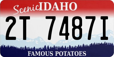 ID license plate 2T7487I