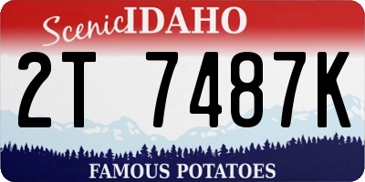 ID license plate 2T7487K