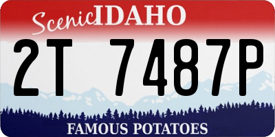 ID license plate 2T7487P