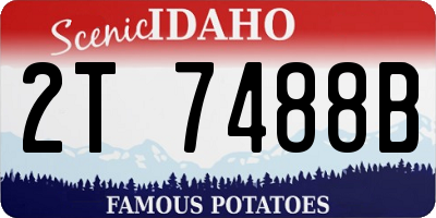ID license plate 2T7488B