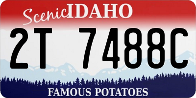 ID license plate 2T7488C