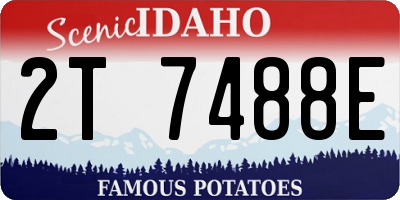 ID license plate 2T7488E