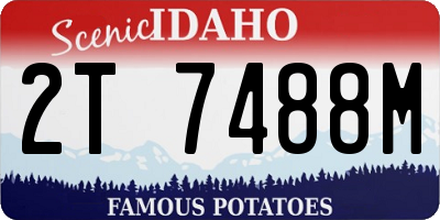 ID license plate 2T7488M