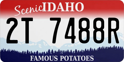 ID license plate 2T7488R