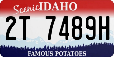 ID license plate 2T7489H