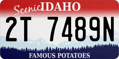 ID license plate 2T7489N
