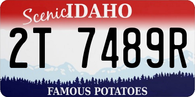 ID license plate 2T7489R