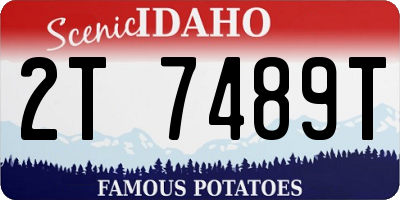 ID license plate 2T7489T