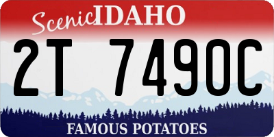 ID license plate 2T7490C