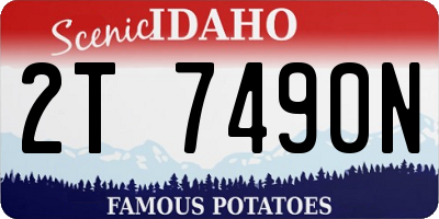 ID license plate 2T7490N