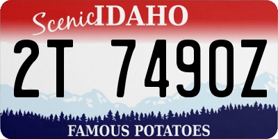 ID license plate 2T7490Z
