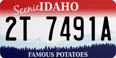 ID license plate 2T7491A