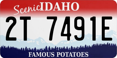 ID license plate 2T7491E
