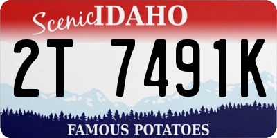 ID license plate 2T7491K