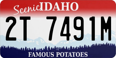 ID license plate 2T7491M
