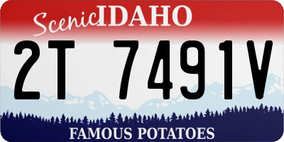 ID license plate 2T7491V