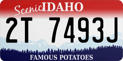 ID license plate 2T7493J