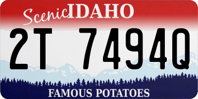 ID license plate 2T7494Q