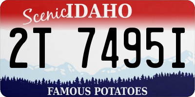 ID license plate 2T7495I