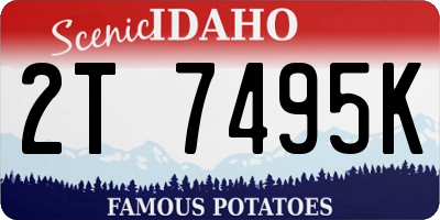 ID license plate 2T7495K