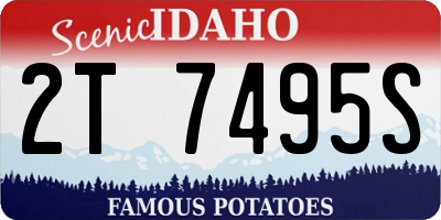 ID license plate 2T7495S