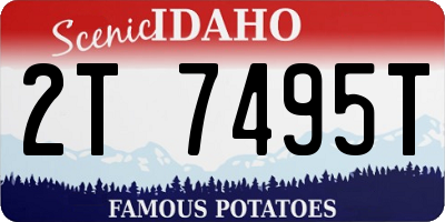 ID license plate 2T7495T