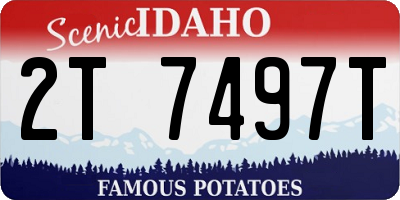 ID license plate 2T7497T