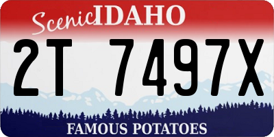 ID license plate 2T7497X
