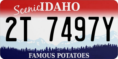 ID license plate 2T7497Y