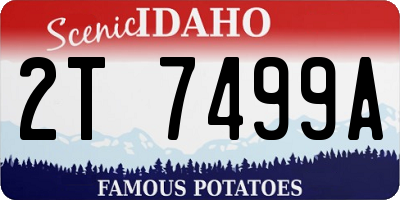 ID license plate 2T7499A